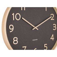 Drevené nástenné hodiny Karlsson KA5852, čierna 40cm